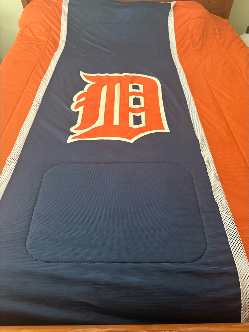 Genuine Merchandise Navy and Orange Comforter with D Logo Accent